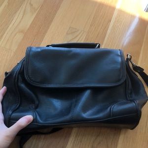 Black Smooth Leather Purse